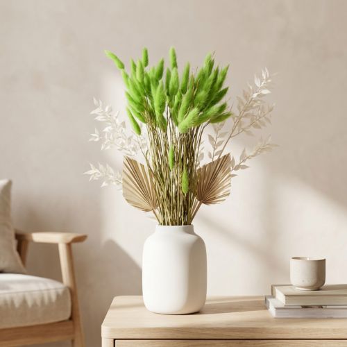 Aksominė žolė žalia Lagurus džiovinta džiovinta žolė saldi žolė 20-50cm 25g džiovintų gėlių dekoracija Boho | Floristik24.lt