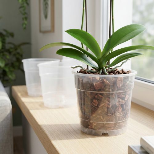 Vazonas orchidėjoms Ø12cm permatomas 10vnt | Floristik24.lt