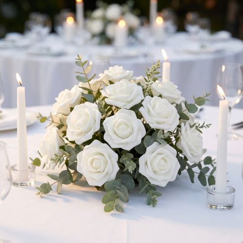 Foam Rose Ø4,5cm balta 36 vnt | Floristik24.lt
