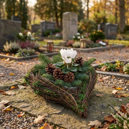 Planter Heart Vine Moss 21cm x 26cm H6cm | Floristik24.lt