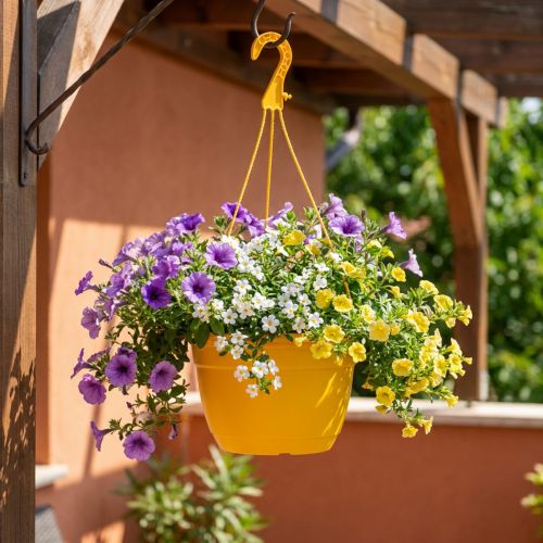 Pakabinamas krepšys 25cm geltonas | Floristik24.lt