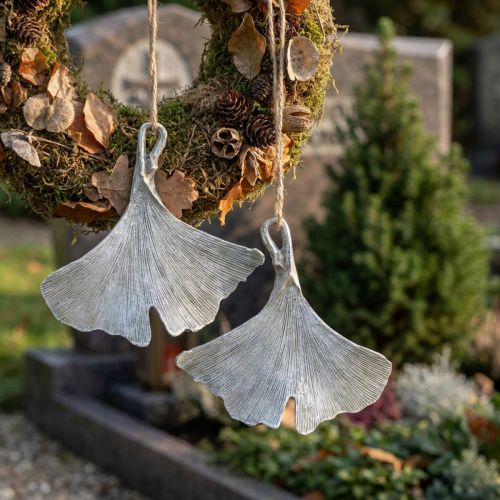 Kapo puošmena ginkmedžio lapas pakabinimui 10cm 3 vnt | Floristik24.lt