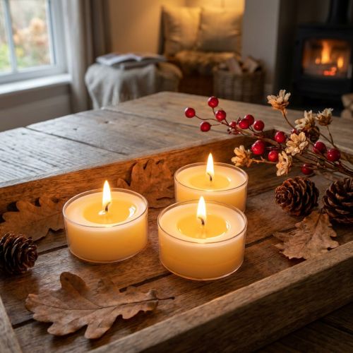 „Pure Nature Lights“ arbatinės žvakutės, degimo laikas 10 valandų, rapsų vaško žvakės, 8 vnt. | Floristik24.lt