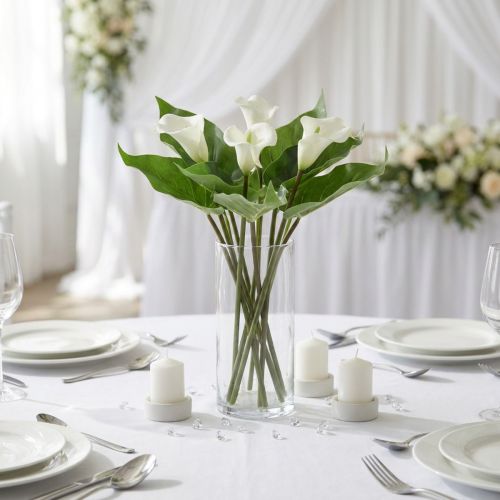 Calla Lely Kalla Dirbtinės Gėlės Baltos Egzotiškos Gėlės 34cm | Floristik24.lt