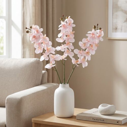 daiktų Dirbtinė Orchid Pink Phalaenopsis Real Touch 58cm