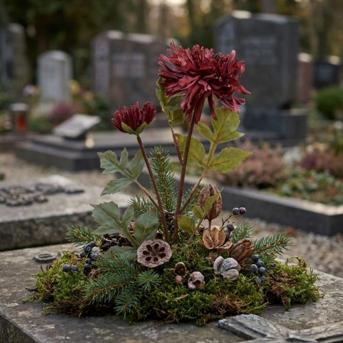 Dirbtinė chrizantema bordo spalvos Ø5cm/Ø11cm L70cm | Floristik24.lt