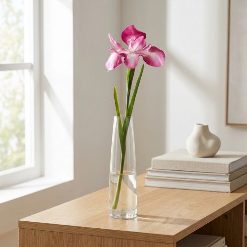 Dirbtinė rožinė rainelė 78cm | Floristik24.lt