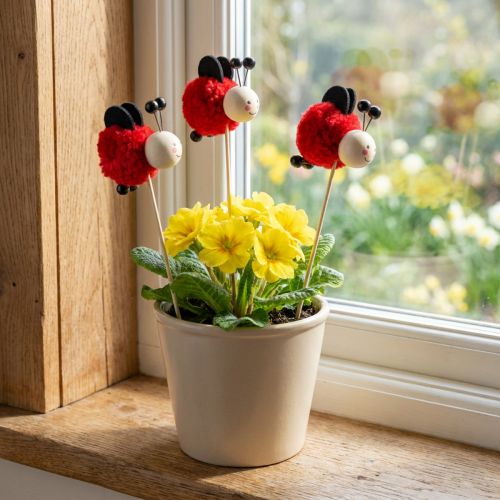 Plant Plug Ladybug Decoration Gėlių Kištukas 27,5cm 9 Vnt | Floristik24.lt