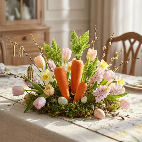 Dekoratyvinės morkos Flokuotos morkos H27cm–37cm 6 vnt. rinkinyje | Floristik24.lt