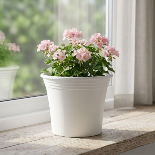 Plastikinis puodas “Irys” baltas Ø25cm H21cm 1 vnt | Floristik24.lt