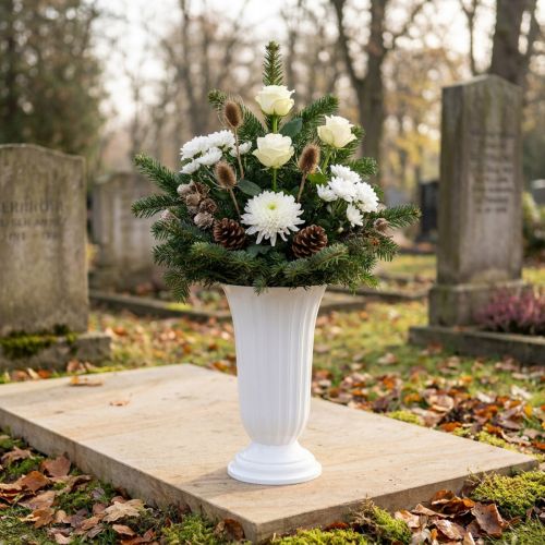Lilia vaza balta Ø23cm 1 vnt | Floristik24.lt