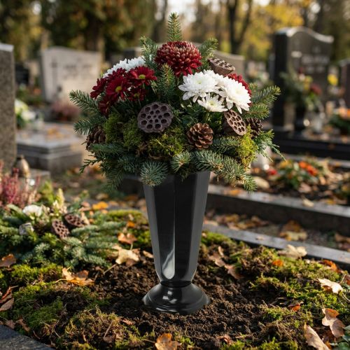 Stovėjimo vaza Szwed juoda Ø23cm 1 vnt | Floristik24.lt