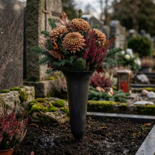 Antracito kapo vaza 40cm | Floristik24.lt