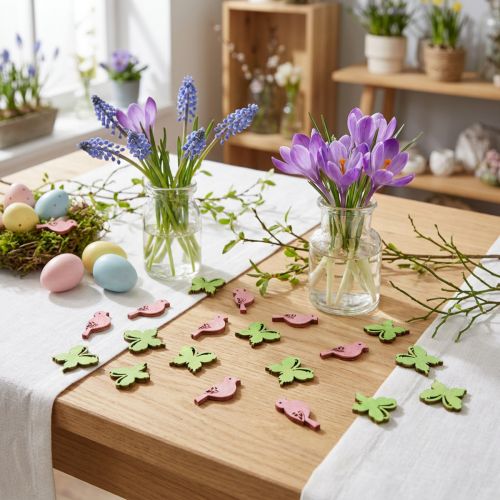 Mini medinio kraiko apdaila 2cm pastelinė ast. 144 vnt | Floristik24.lt