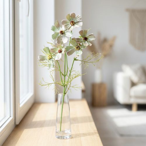 Cosmea papuošalų krepšelis žalios dirbtinės vasarinės gėlės 61cm | Floristik24.lt