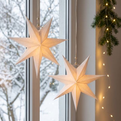Puansetijos langas, popierinės žvaigždės Kalėdos, sulankstoma žvaigždė Ø21cm 4vnt | Floristik24.lt