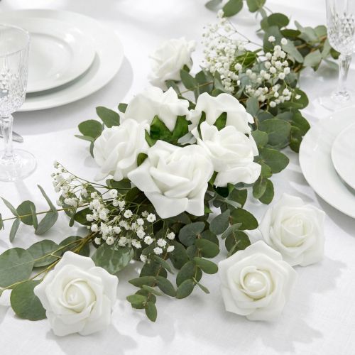 Foam Rose Ø 3,5cm balta 48 vnt | Floristik24.lt