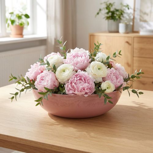 Dekoratyvinis dubuo senai rožinis Ø30cm H9cm | Floristik24.lt