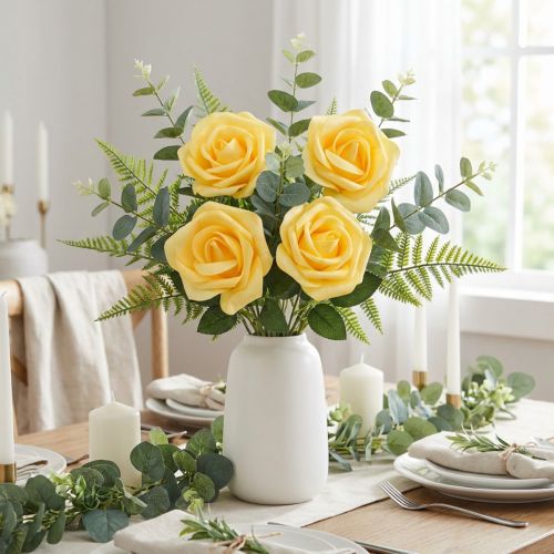daiktų Foam Rose Yellow Ø15cm 4 vnt