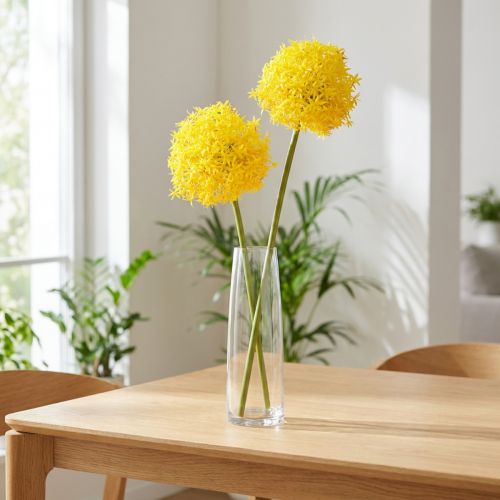 Allium geltonžiedis dirbtinis svogūnas 80cm Ø14.5cm 2vnt. | Floristik24.lt