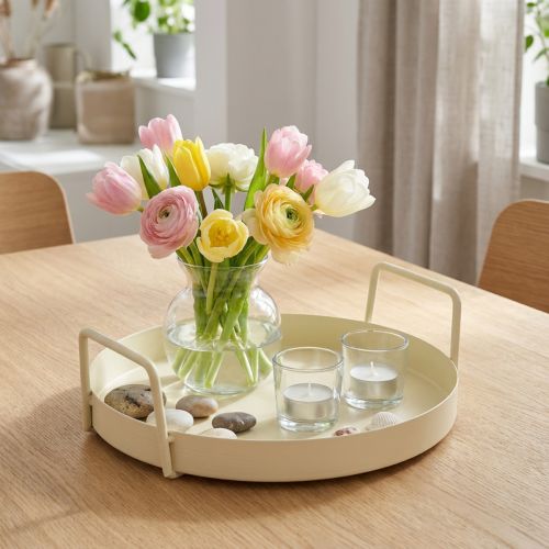 Apvalus padėklas valgomajam, svetainei ir dekorui, 22 cm | Floristik24.lt