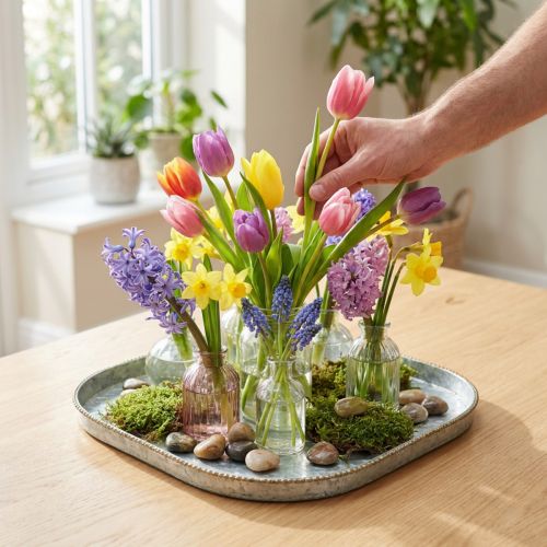 Dekoratyvinis padėklas, metalinis padėklas, cinko padėklas, senovinės išvaizdos, 39,5 cm | Floristik24.lt