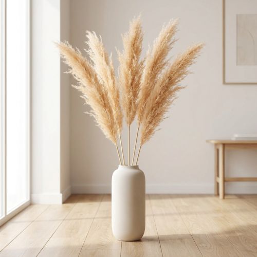 daiktų Džiovintos dekoratyvinių šparagų žolės, abrikosai, 90 cm, 5 vnt.