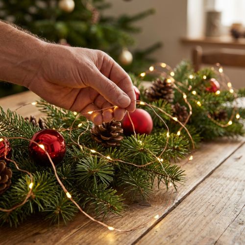 daiktų LED fėjų lemputės lauke/viduje 180 8,95m šiltai baltos spalvos
