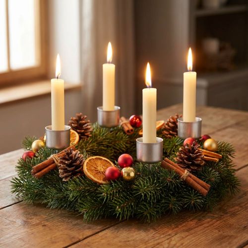 Stick žvakidės žvakidės Advento vainikas 11cm 12 vnt | Floristik24.lt