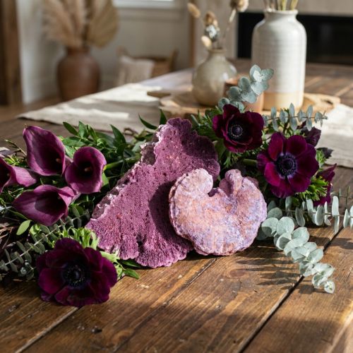 Medžio kempinė violetinė balta skalbta 1kg | Floristik24.lt