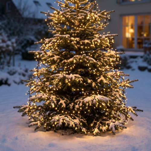 LED ryžių šviesos grandinėlė šiltai balta lauko 720er 54m | Floristik24.lt