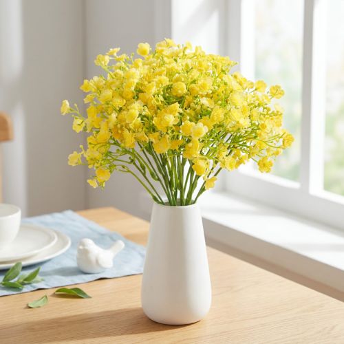 Gypsophila paniculate gipso žolė geltoni žiedai L46cm 4 vnt | Floristik24.lt