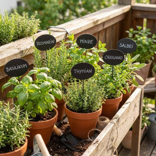 Lovos kuoliukai sodo kuoliukai mediniai iškabos ovalūs juodi 17,5 cm 12 vnt. pakuotėje | Floristik24.lt