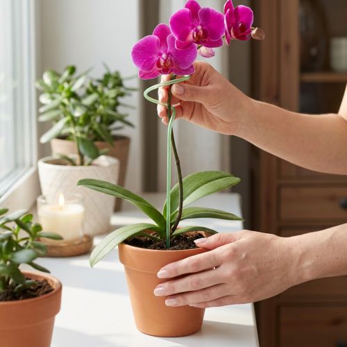 Augalų atrama, gėlių kuolas, orchidėjų kuolas, žalias „Twister“ 38 cm | Floristik24.lt