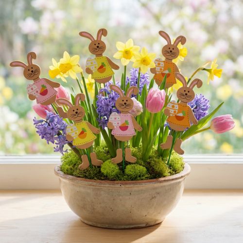 Velykų kištukai su kiaušiniu 12cm L29cm 15 vnt | Floristik24.lt