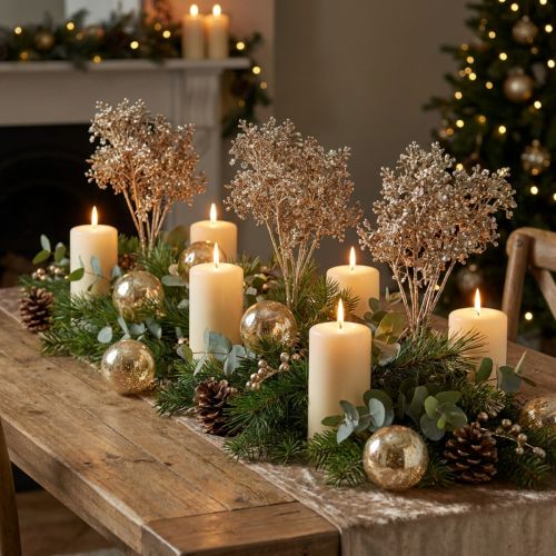 Gipso žolė Gypsophila Dirbtiniai augalai Metallic L38cm 3vnt | Floristik24.lt