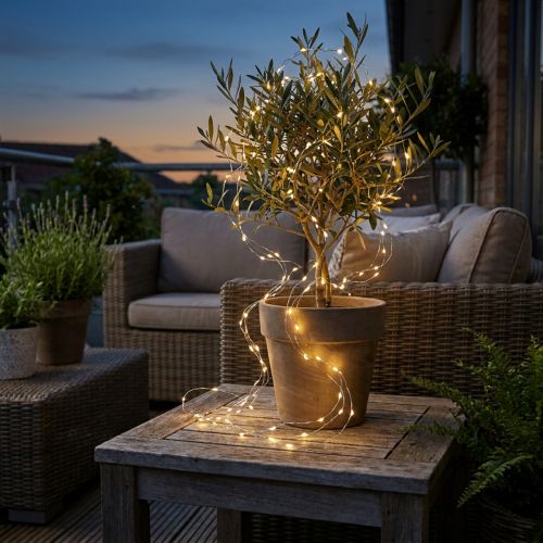 LED fėjų šviesų laidinis pasakų žibintų laikmatis lauke 180cm | Floristik24.lt