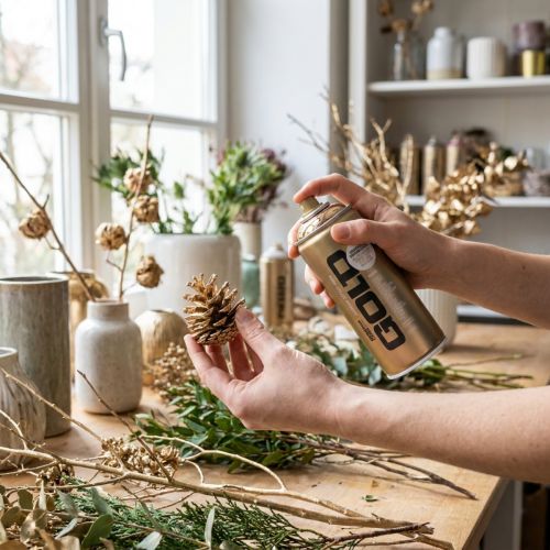 daiktų Vario chromo efekto purškiami dažai kūrybiniams projektams Montana skardinės, 400 ml