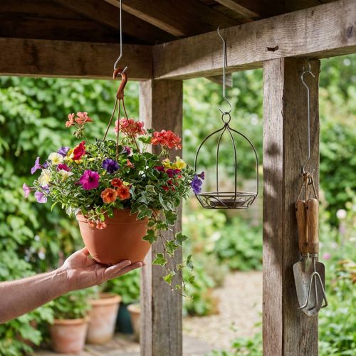 Metalinis kabliukas, dvigubas kabliukas sidabrinis S L20cm 5vnt | Floristik24.lt