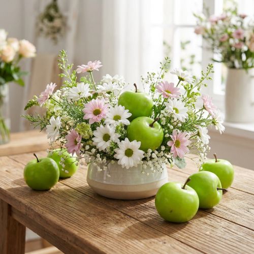 Mini dirbtinis obuolių žalias Ø4cm 24 vnt | Floristik24.lt