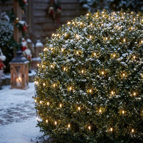 LED šviesos tinklas 384 šiltai baltas 3m x 3m, skirtas naudoti lauke | Floristik24.lt