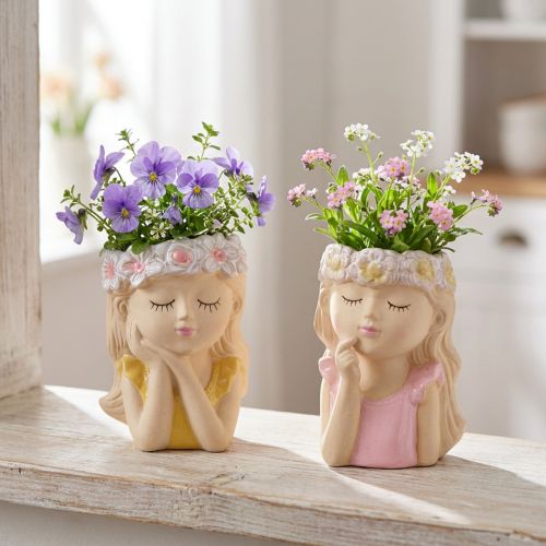 Dekoratyvinė vaza, keramikinė, mergaitėms, Ø7,5 cm, aukštis 16 cm, 2 vnt. | Floristik24.lt