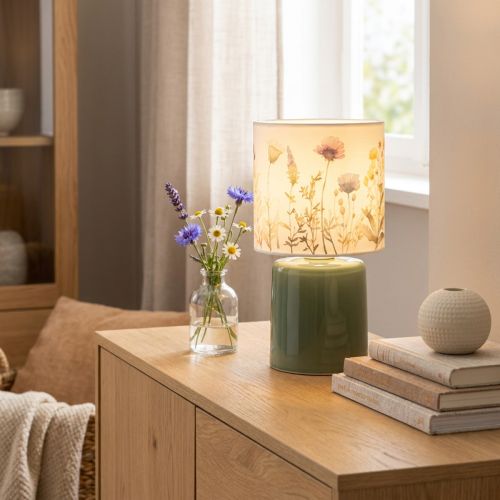 LED stalinė lempa su gėlių raštu stilingam svetainės apšvietimui, 23 cm | Floristik24.lt