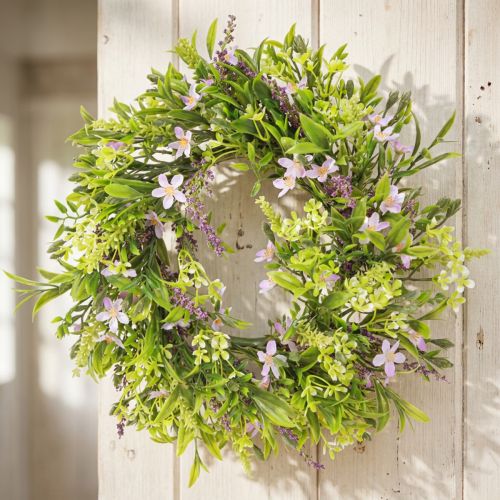 Dirbtinis levandų Bacho gėlių vainikas Violetinė Ø33cm | Floristik24.lt