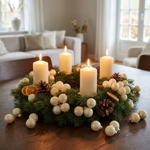 Mini Christmas baubles kremo mišinys matinis/blizgus Ø25mm 140p | Floristik24.lt