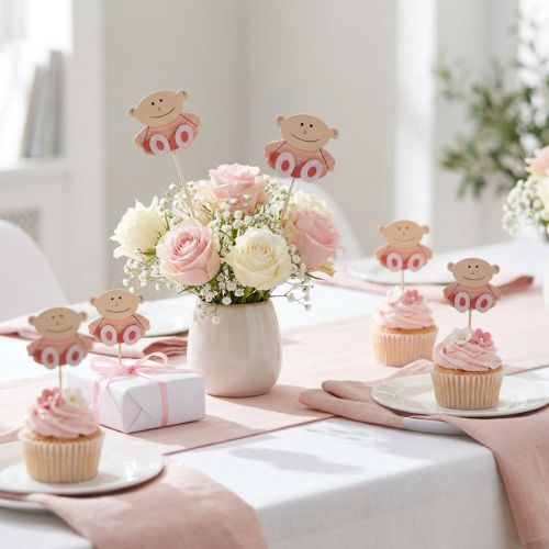 Kištukas Baby 5cm L25cm Rožinė 20 vnt | Floristik24.lt