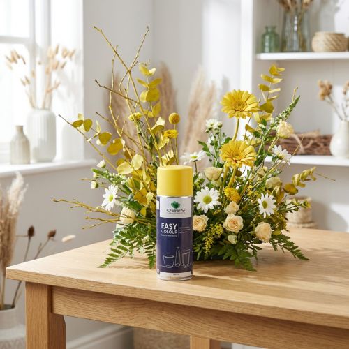 OASIS® Easy Color Spray, dažų purškiklis geltonas 400ml | Floristik24.lt