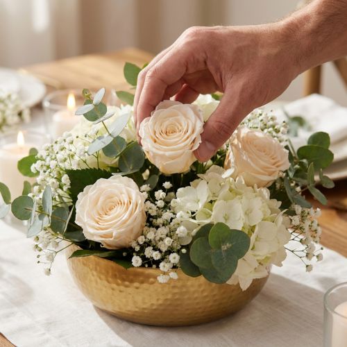 daiktų Rožių galvutės, konservuoti žiedai elegantiškoms gėlių kompozicijoms, 5 cm, 6 vnt.