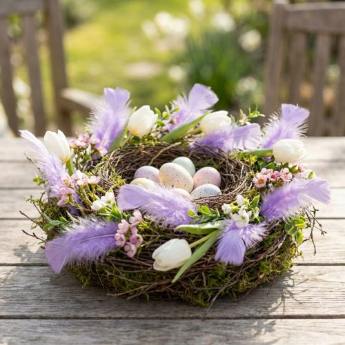 daiktų Plunksnos trumpos 30g šviesiai violetinės