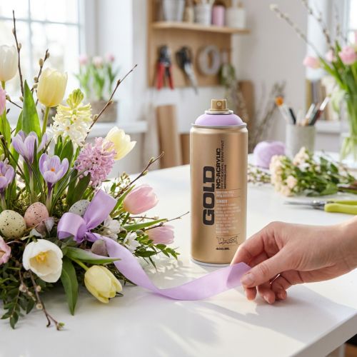 Purškiami dažai rožiniai purškiami dažai akriliniai Montana Gold Crocus 400ml | Floristik24.lt